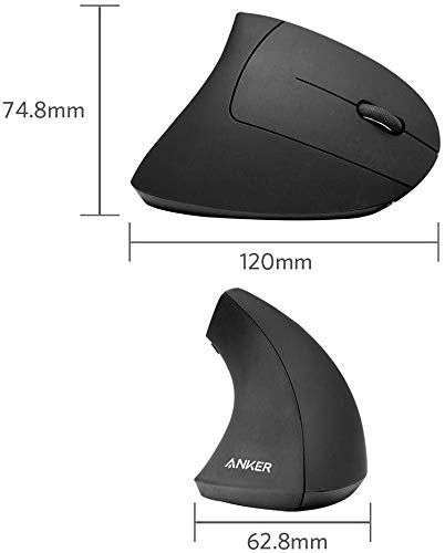 Anker 2.4G Wireless Ergonomic Mouse, Right Hand Vertical Mouse USB Receiver