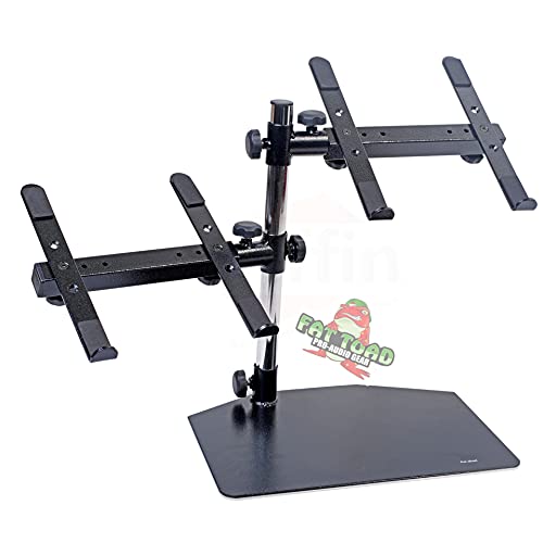 Fat Toad Double DJ Laptop Stand, 2-Tier Tabletop Rack
