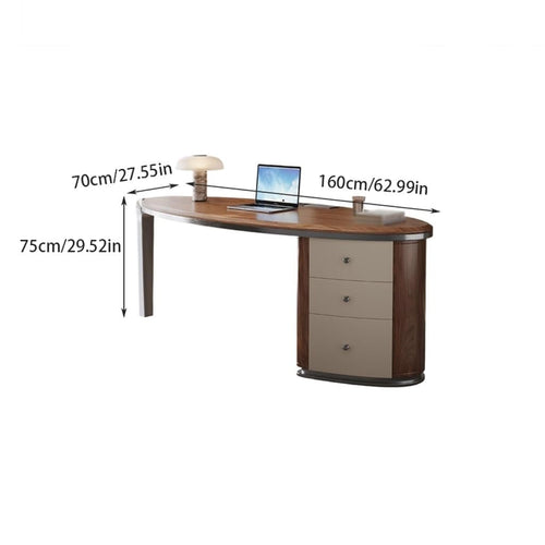 DorkTees Office Desk Minimalist Solid Wood Desk Study Light Luxury Modern Home Company Boss Office Computer Writing Standing Desk