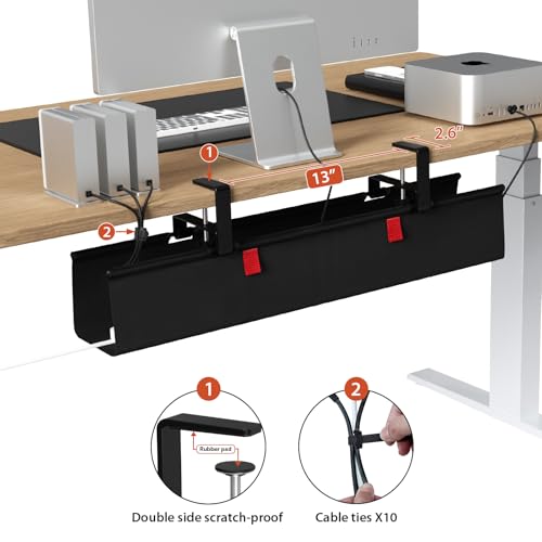 Univivi Under-Desk Cable Management Tray for Office Desks