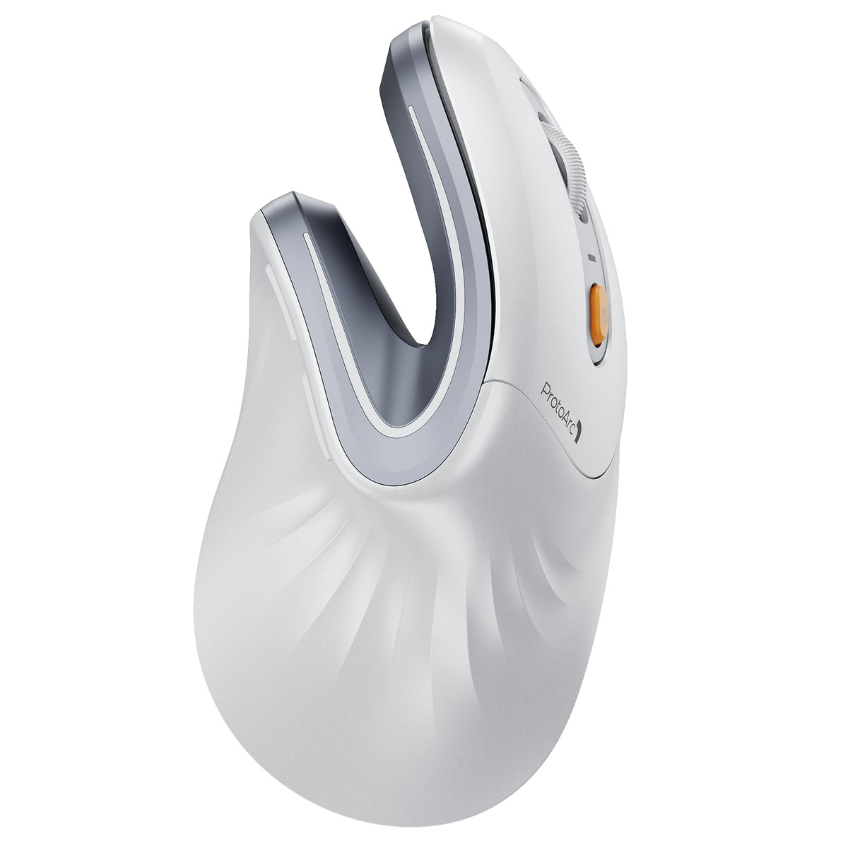 ProtoArc Vertical Mouse, EM11 NL Wireless Ergonomic Mouse, Rechargeable Optical Mice with Multi-Device (Bluetooth + Bluetooth + USB Connection), 3 Adjustable DPI for Computer, iPad, Mac, Windows