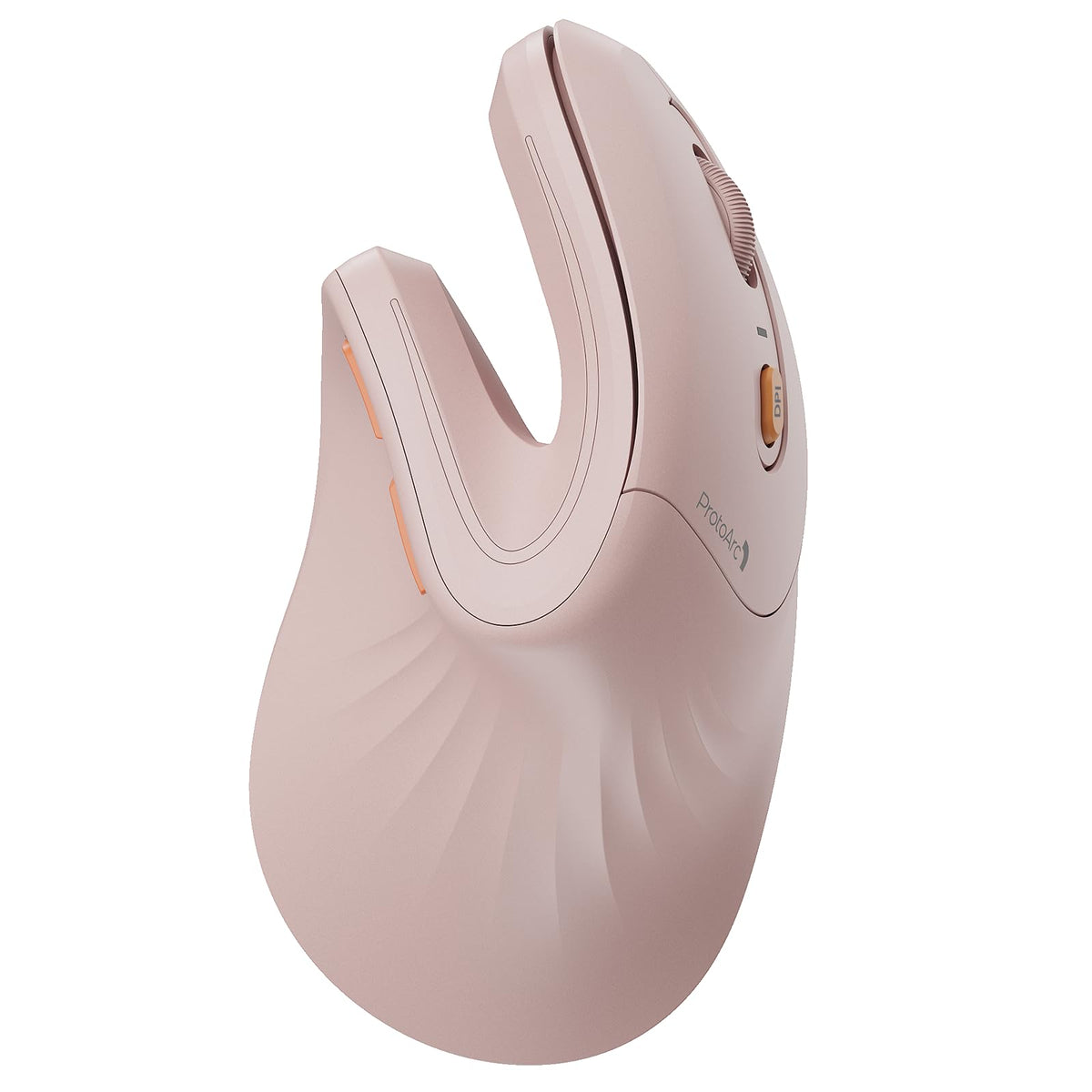 ProtoArc Vertical Mouse, EM11 NL Wireless Ergonomic Mouse, Rechargeable Optical Mice with Multi-Device (Bluetooth + Bluetooth + USB Connection), 3 Adjustable DPI for Computer, iPad, Mac, Windows