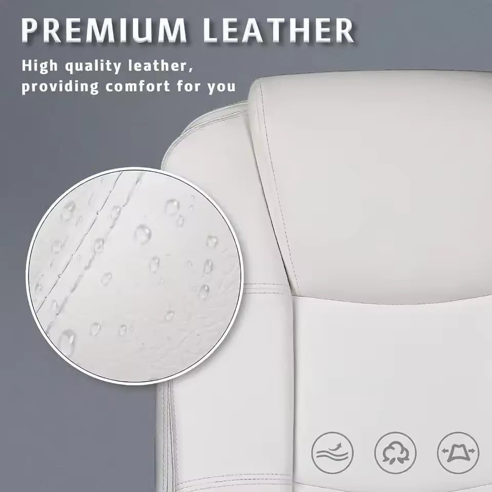 Business, Luxury High Back Computer Chair Ergonomic Adjustable PU Leather Chairs Office
