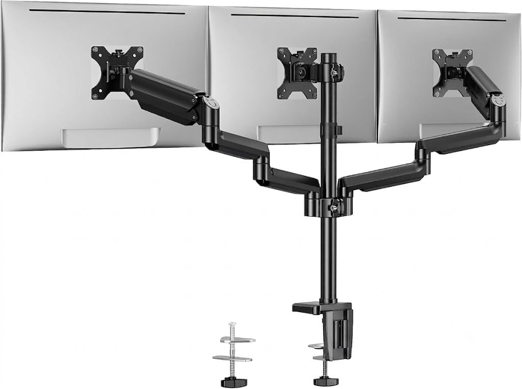 ErGear Triple Monitor Arm, Fully Adjustable Monitor Mount