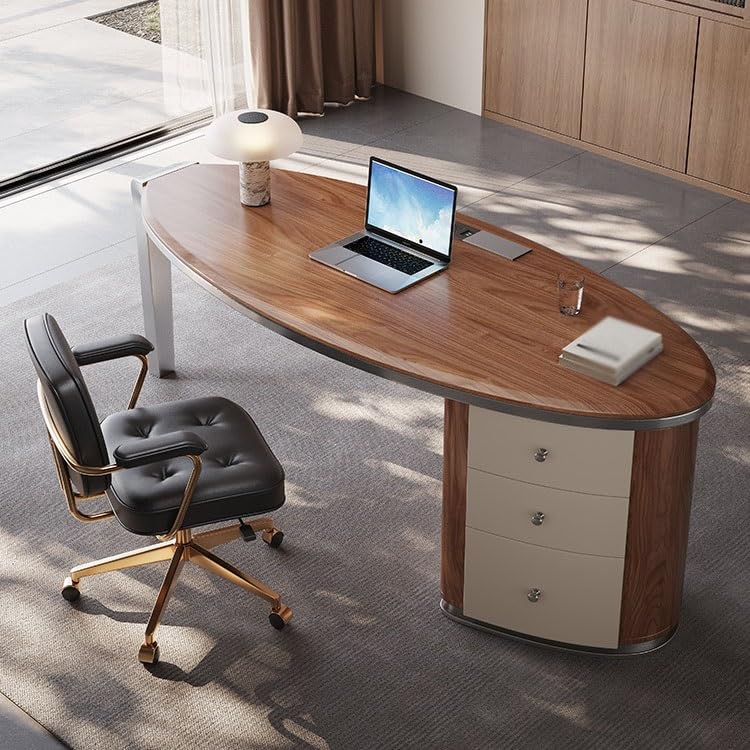 DorkTees Office Desk Minimalist Solid Wood Desk Study Light Luxury Modern Home Company Boss Office Computer Writing Standing Desk