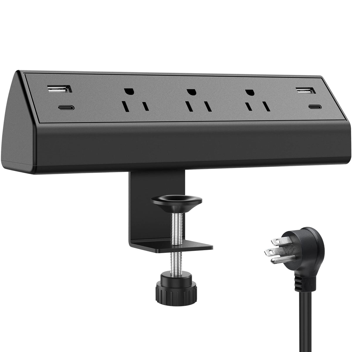 Desk Clamp Power Strip with 20W USB-C & 6-Foot Cord