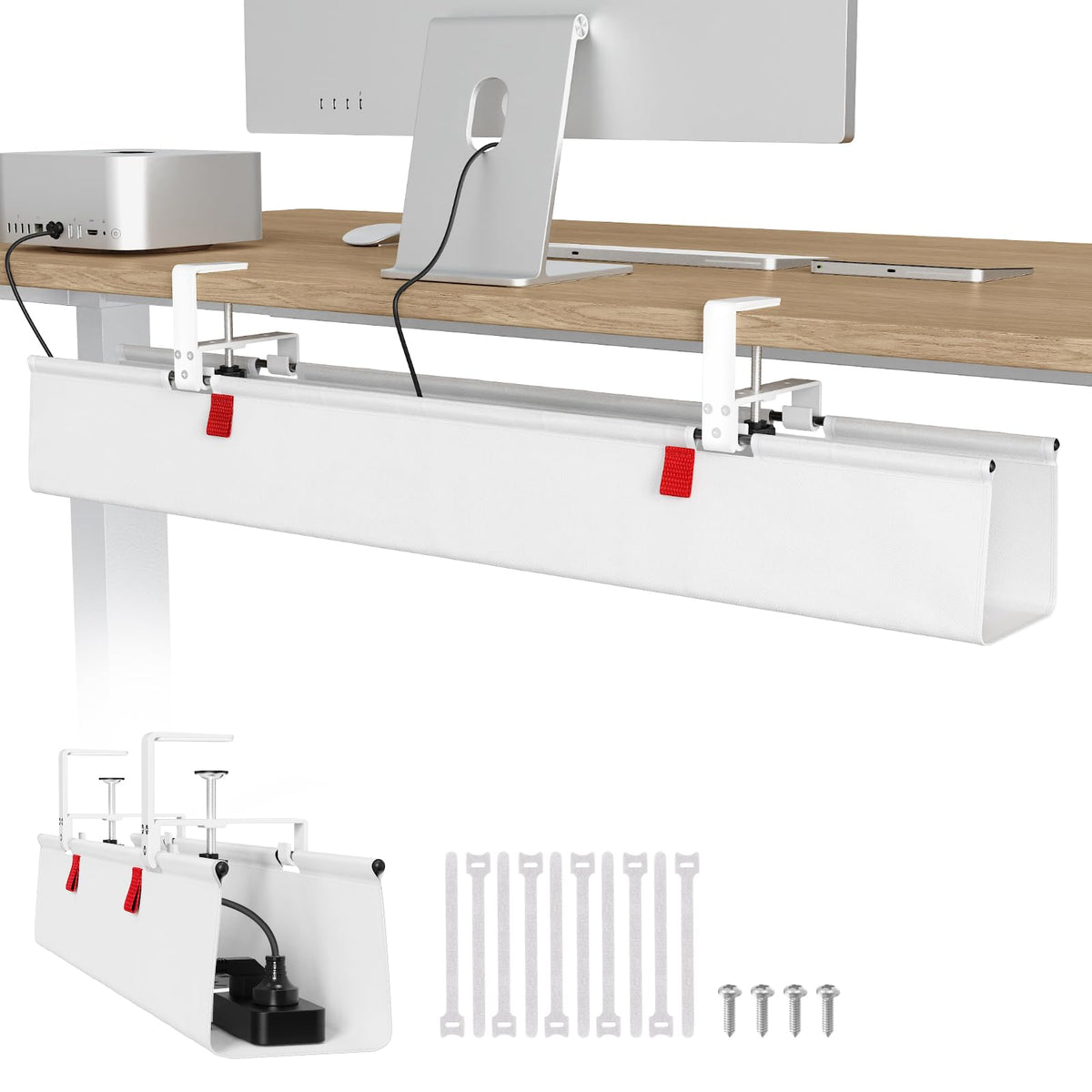 Univivi Under-Desk Cable Management Tray for Office Desks