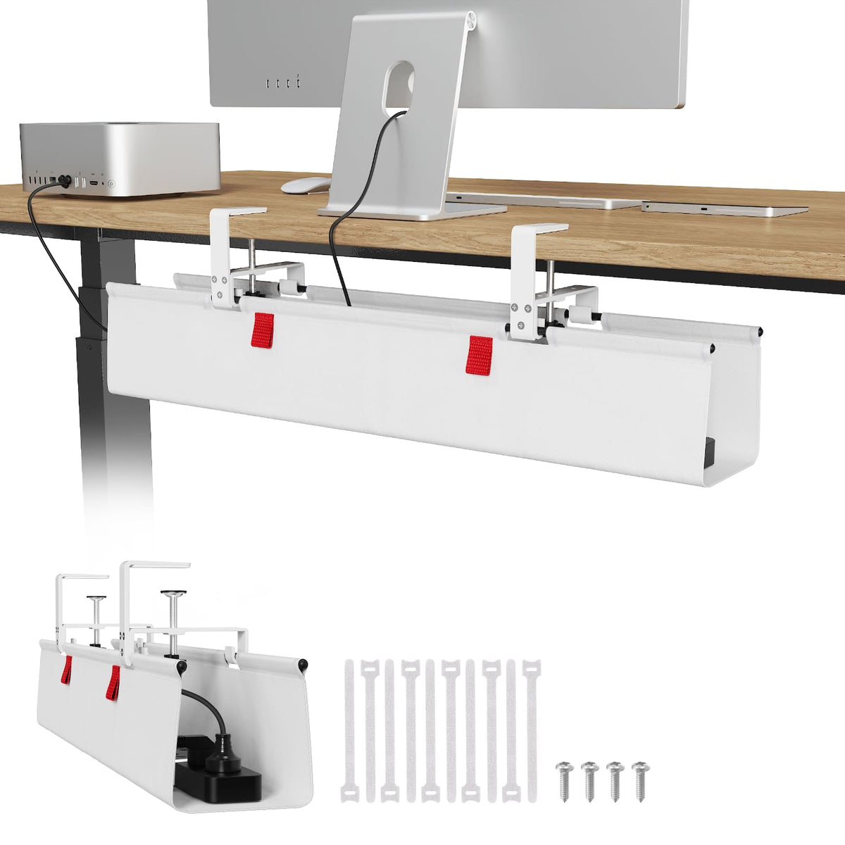 Univivi Under-Desk Cable Management Tray for Office Desks