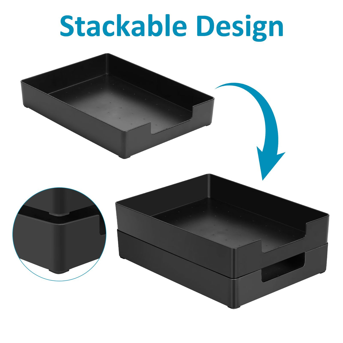 Stackable A4 Letter Tray Organizer for Office Desk