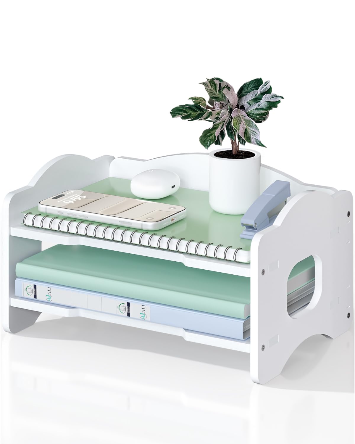 WALI Desk Organizer with Drawer, Pen Holder & Storage Compartments
