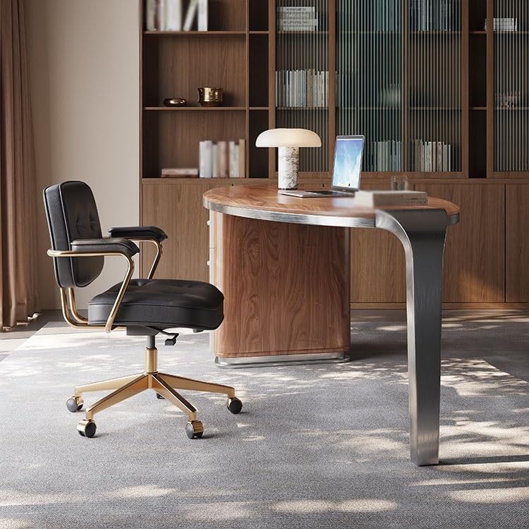 DorkTees Office Desk Minimalist Solid Wood Desk Study Light Luxury Modern Home Company Boss Office Computer Writing Standing Desk