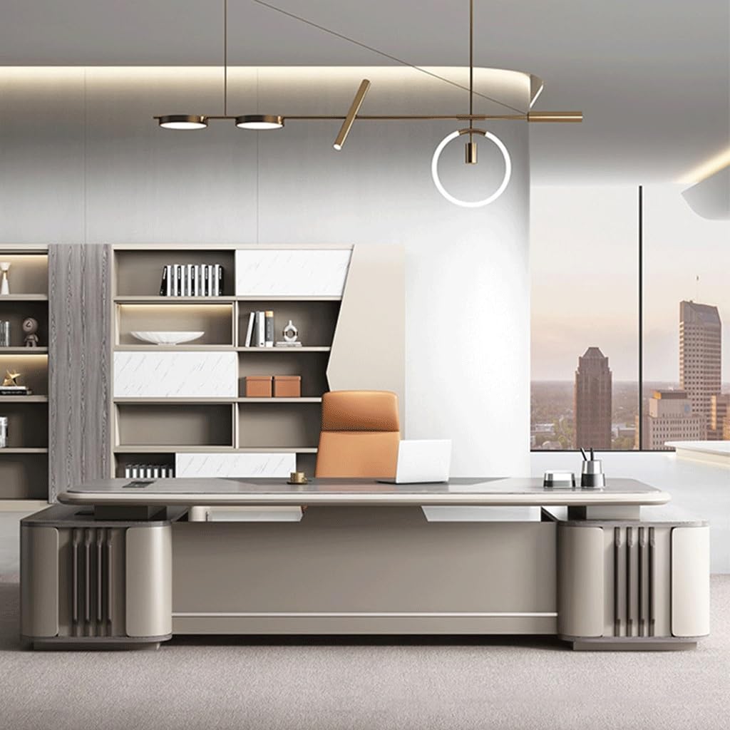 ULTRAWAVE Computer Desk Home Office Desk Office Desk, CEO, Boss, Paint, Executive, Manager, Supervisor