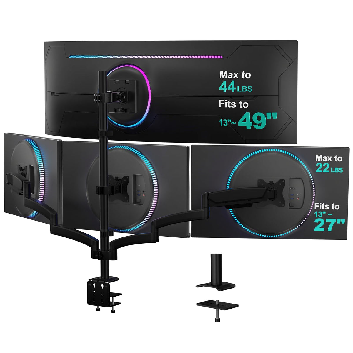 WALI Single/Dual/Triple/Quad Monitor Arm Mount Stand