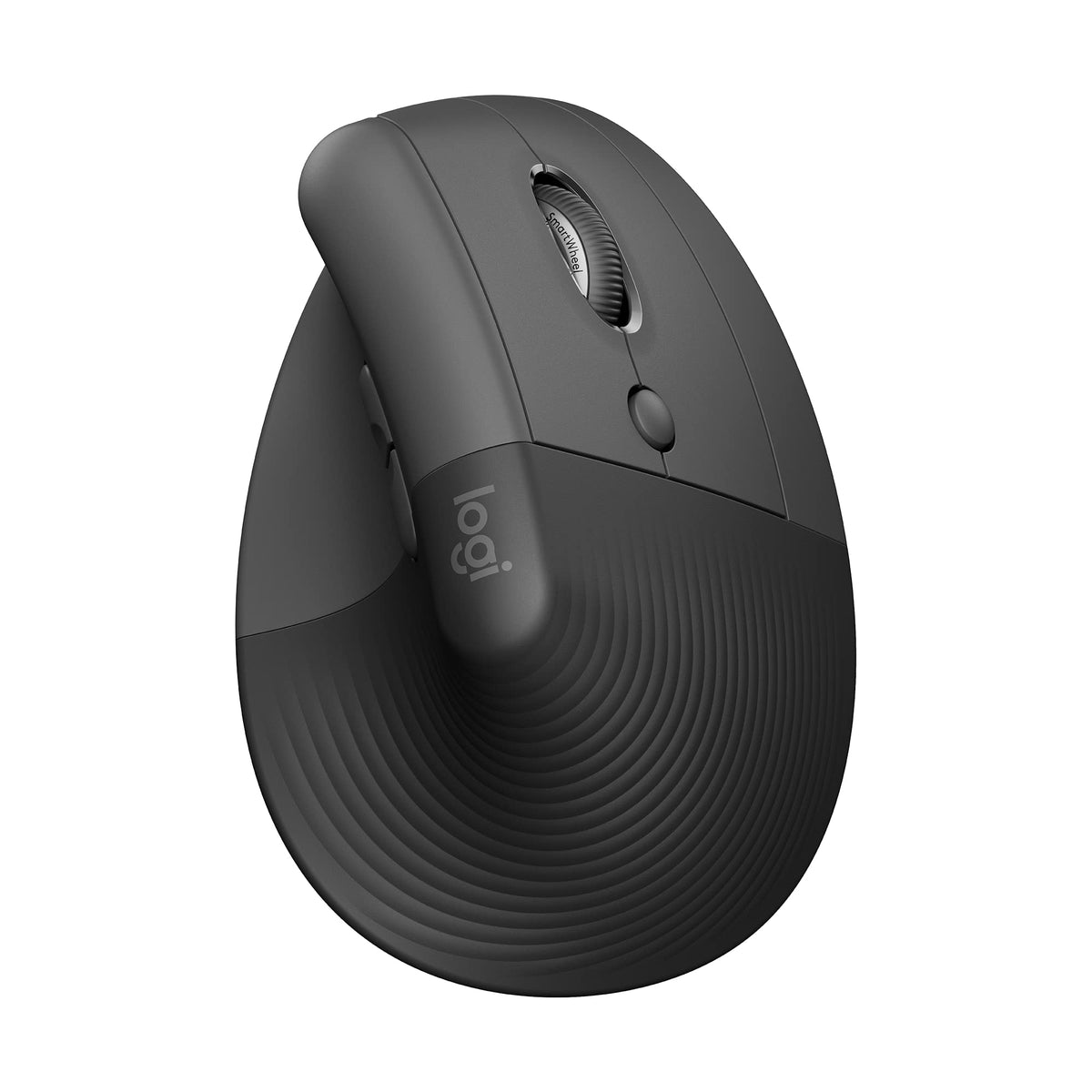 Logitech Lift Vertical Ergonomic Mouse, Wireless Bluetooth or USB Receiver, Quiet Clicks, 4 Buttons, Right Hand Wireless Mouse, Windows/macOS/iPadOS, Laptop, PC - Graphite, Pack of 4