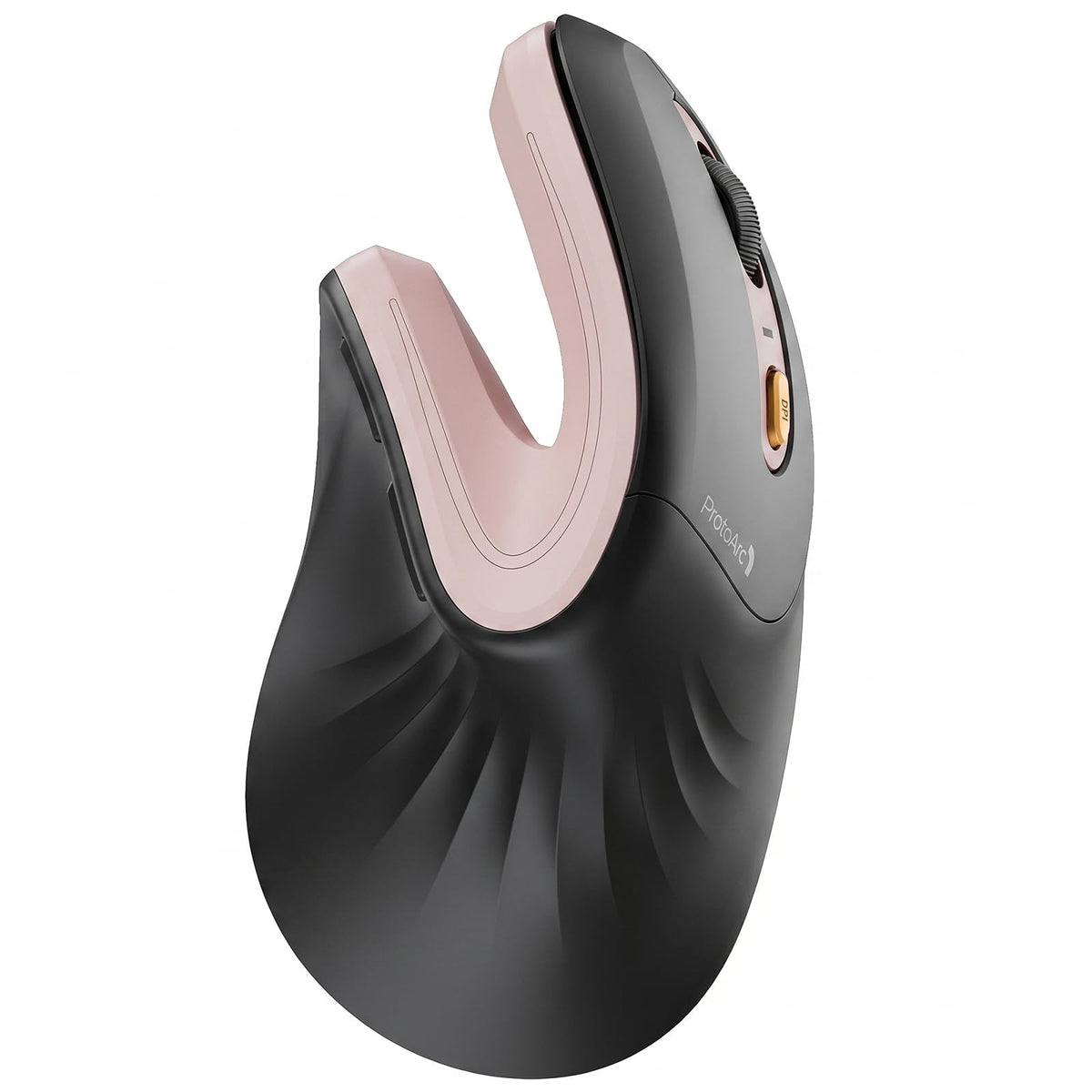 ProtoArc Vertical Mouse, EM11 NL Wireless Ergonomic Mouse, Rechargeable Optical Mice with Multi-Device (Bluetooth + Bluetooth + USB Connection), 3 Adjustable DPI for Computer, iPad, Mac, Windows
