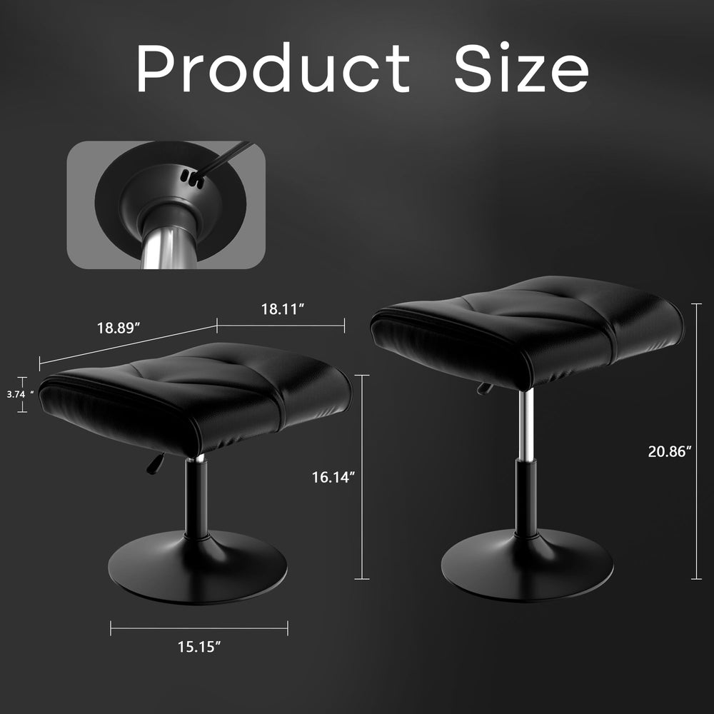 VECELO Height-Adjustable Padded Foot Rest for Under Desk