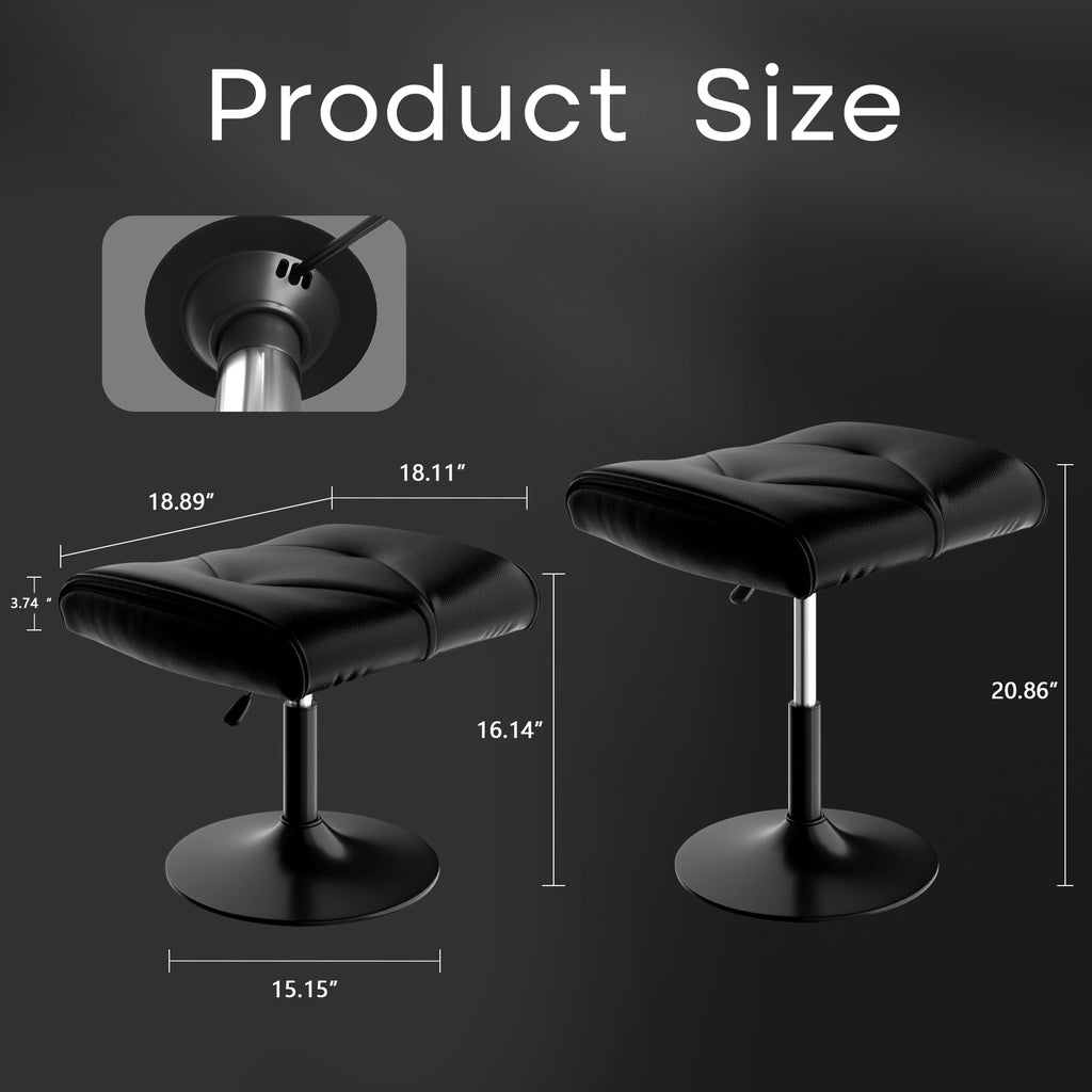 VECELO Height-Adjustable Padded Foot Rest for Under Desk