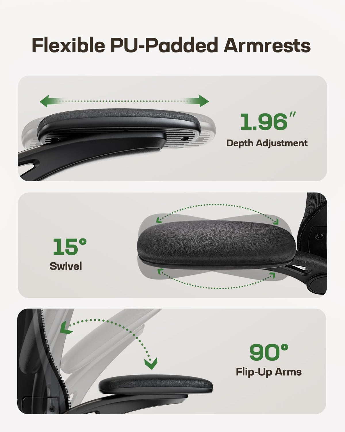 Marsail Ergonomic Office Chair with 3D Armrests