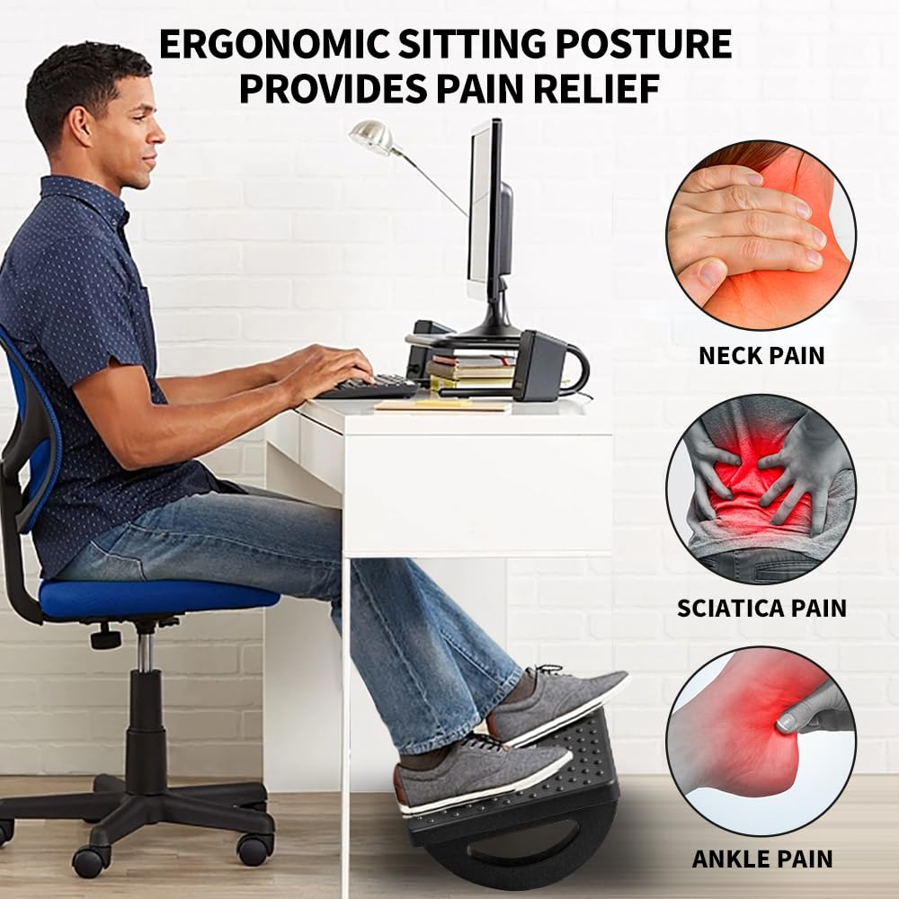 Casazenith Ergonomic Rocking Foot Rest for Under Desk