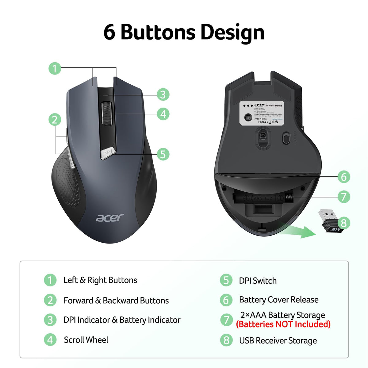 Acer Wireless Mouse for Laptop