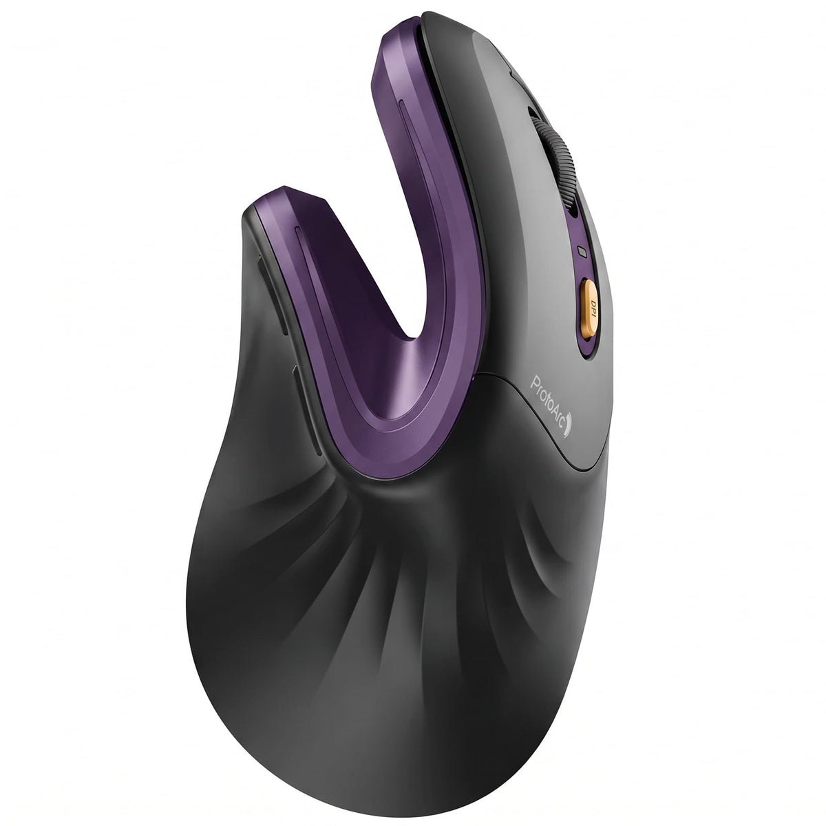 ProtoArc Vertical Mouse, EM11 NL Wireless Ergonomic Mouse, Rechargeable Optical Mice with Multi-Device (Bluetooth + Bluetooth + USB Connection), 3 Adjustable DPI for Computer, iPad, Mac, Windows