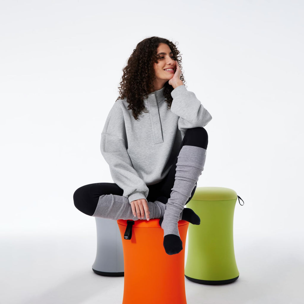 TopJob Boba Chair Stylish Active Wobble Stool, ADHD Chair, Improves Posture and Focus, Ergonomic with Height Adjustable Stool for Adults Children for Home Office, Study Room