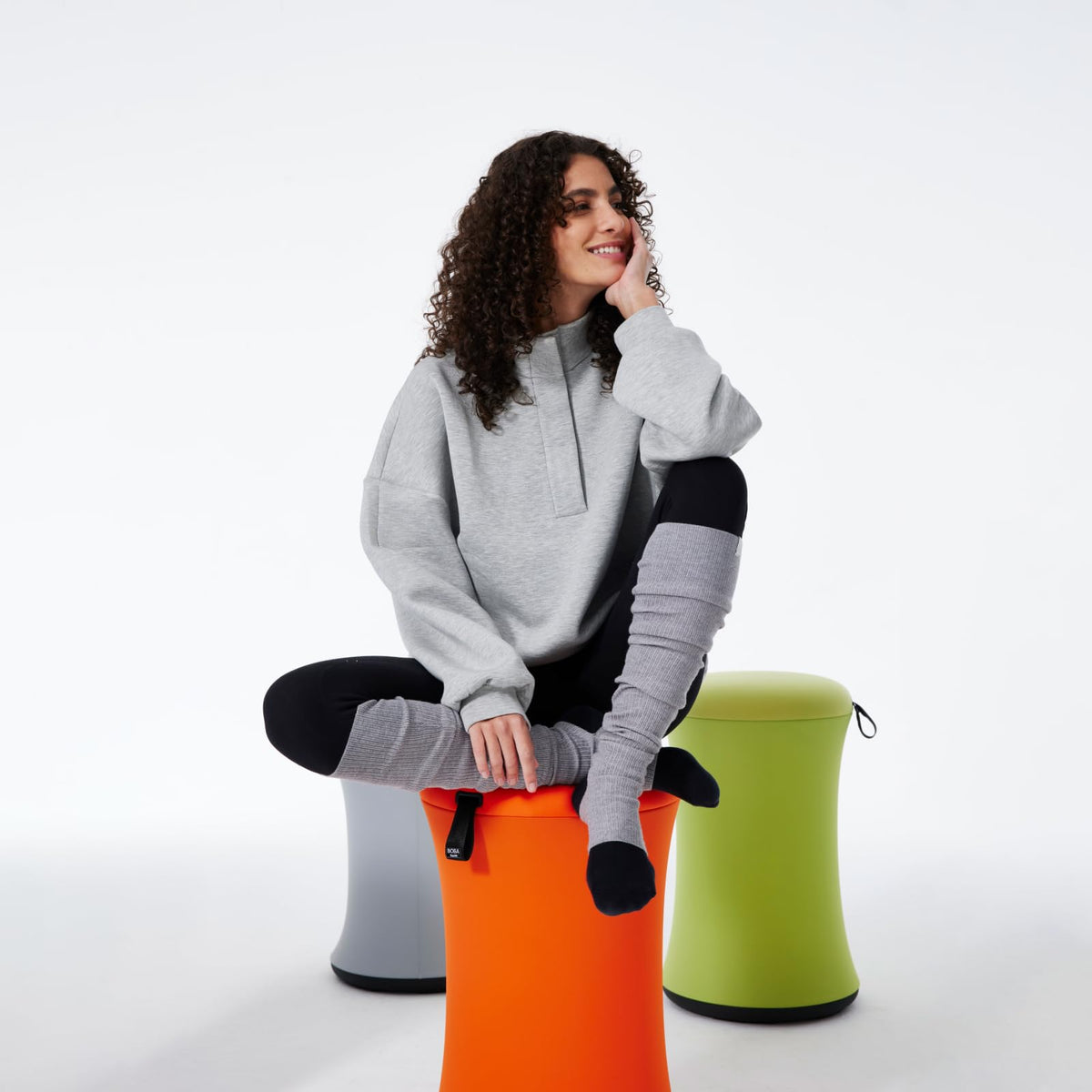 TopJob Boba Chair Stylish Active Wobble Stool, ADHD Chair, Improves Posture and Focus, Ergonomic with Height Adjustable Stool for Adults Children for Home Office, Study Room