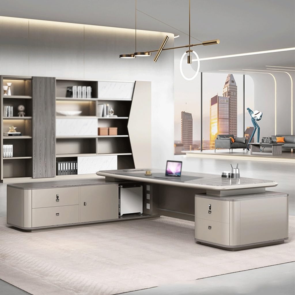 ULTRAWAVE Computer Desk Home Office Desk Office Desk, CEO, Boss, Paint, Executive, Manager, Supervisor