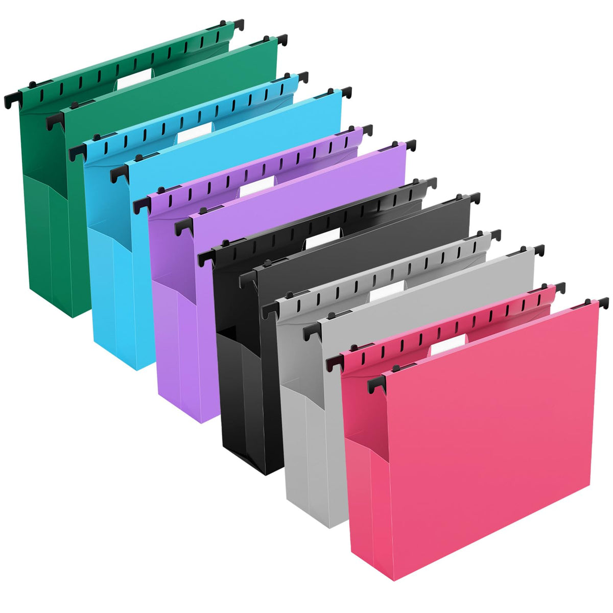 12-Pack Extra-Capacity Hanging File Folders, Letter Size