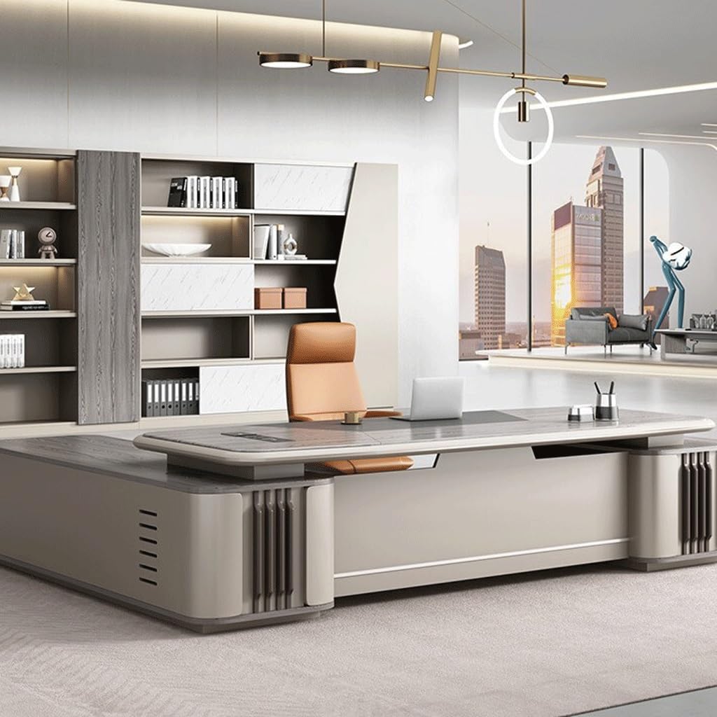 ULTRAWAVE Computer Desk Home Office Desk Office Desk, CEO, Boss, Paint, Executive, Manager, Supervisor