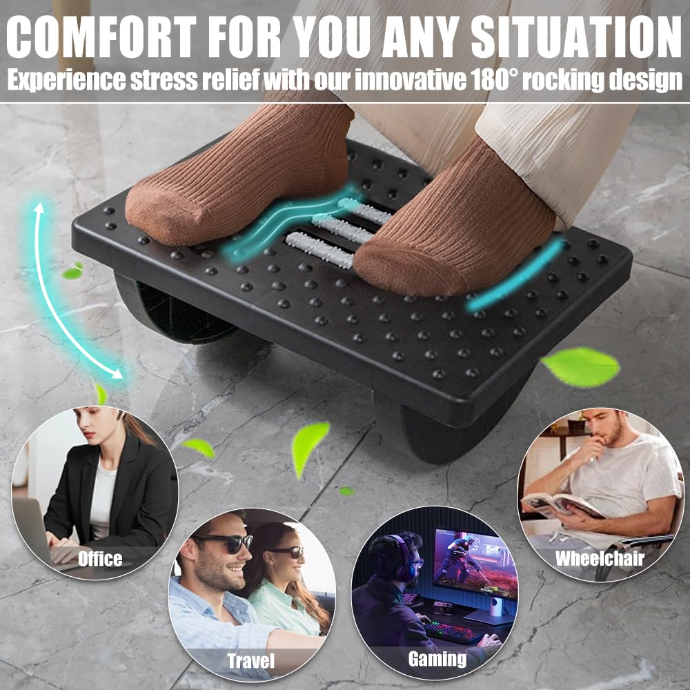 Casazenith Ergonomic Rocking Foot Rest for Under Desk