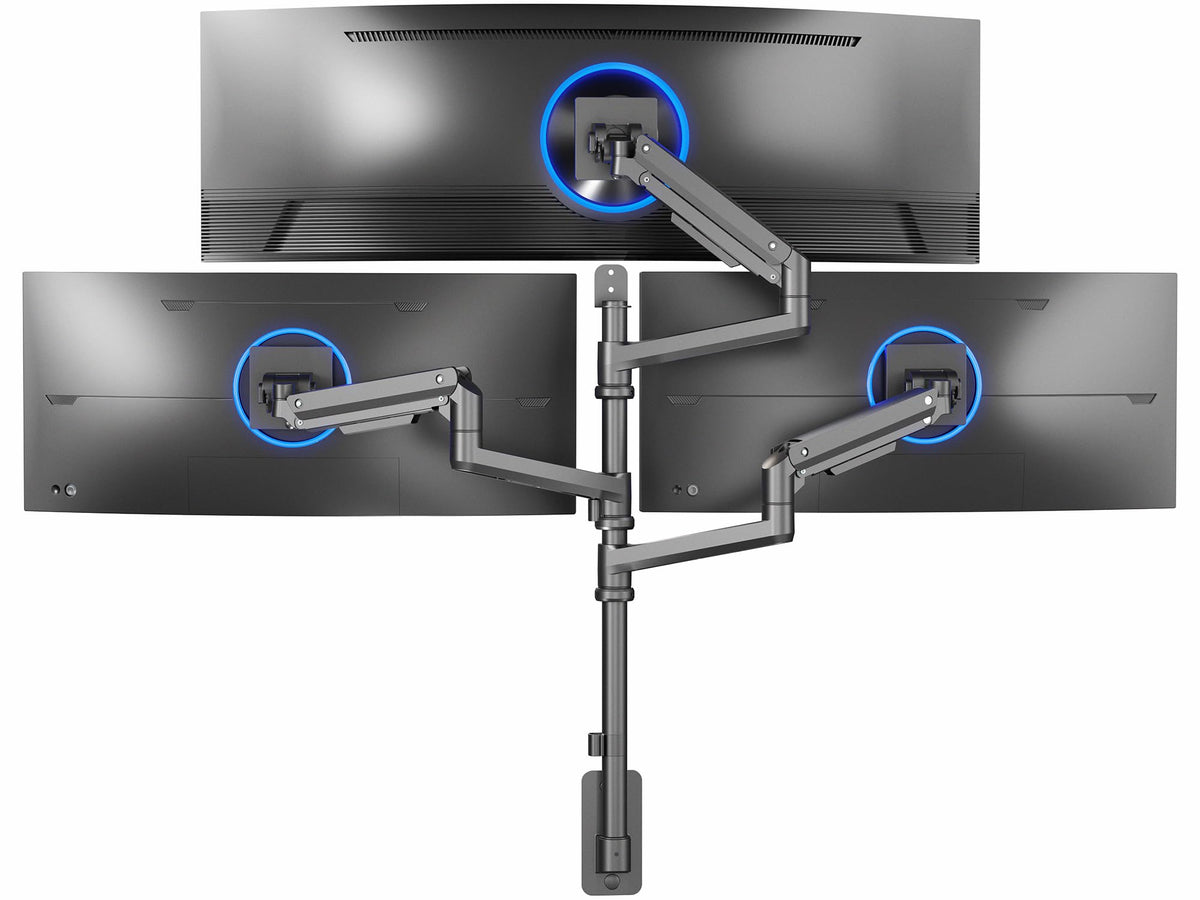 VIVO Pneumatic Arm Single Ultrawide Monitor Extra Tall Desk Mount