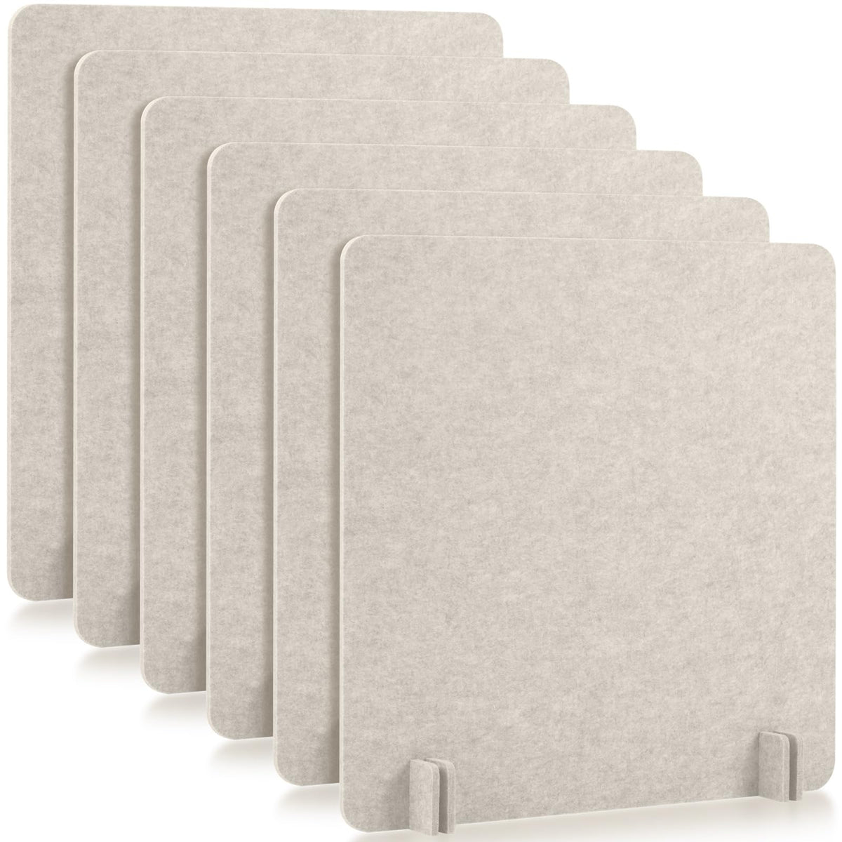 6-Pack Acoustic Desk Privacy Panels, 24 x 24 Inches