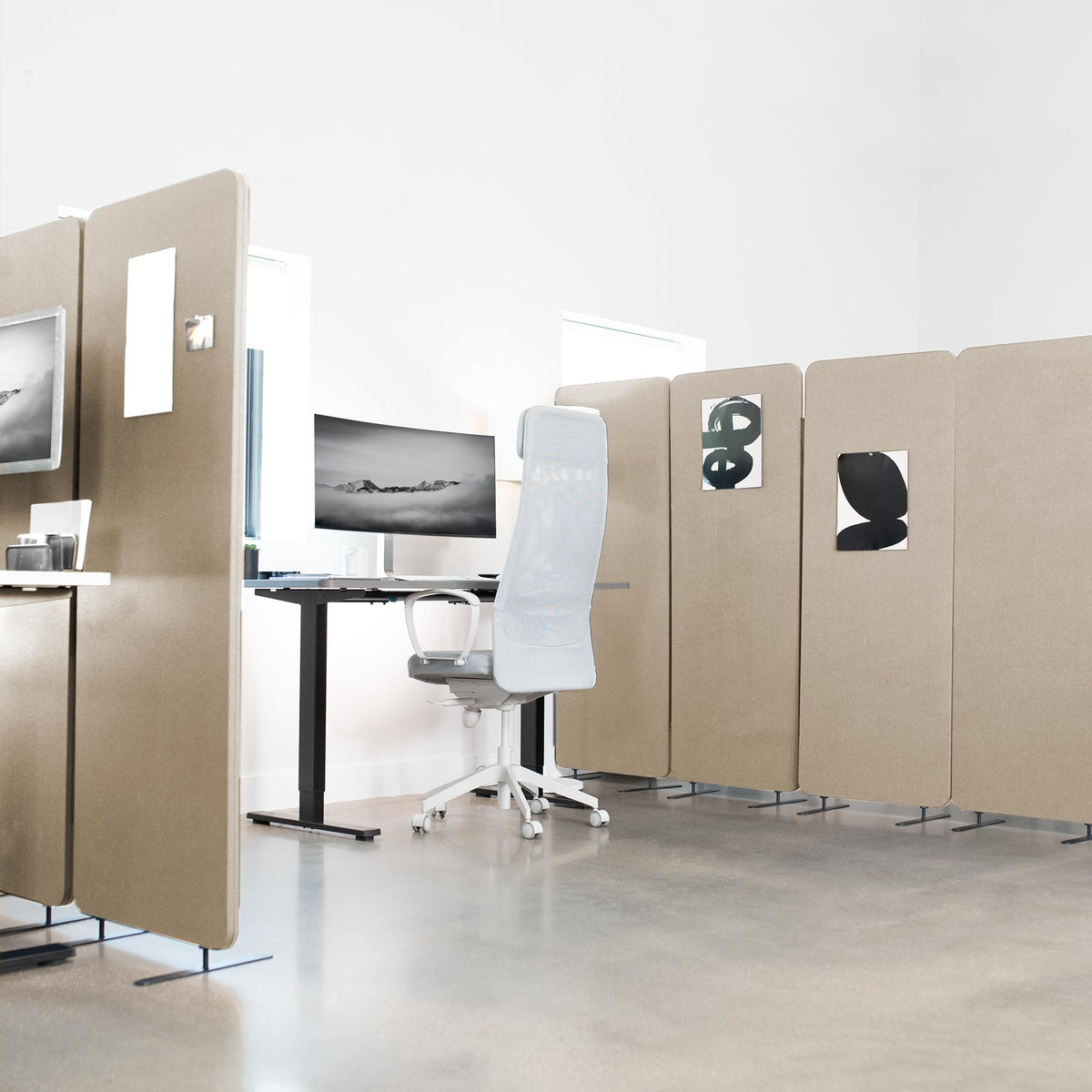 VIVO Freestanding Acoustic Privacy Panel Divider