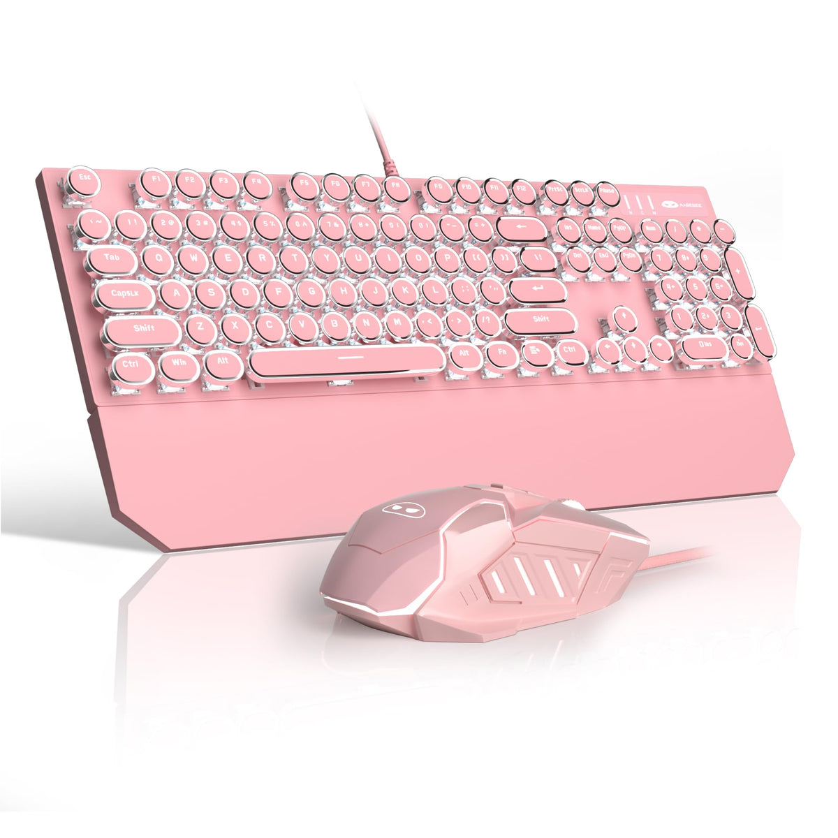 Camiysn Retro Punk Typewriter Style Mechanical Gaming Keyboard