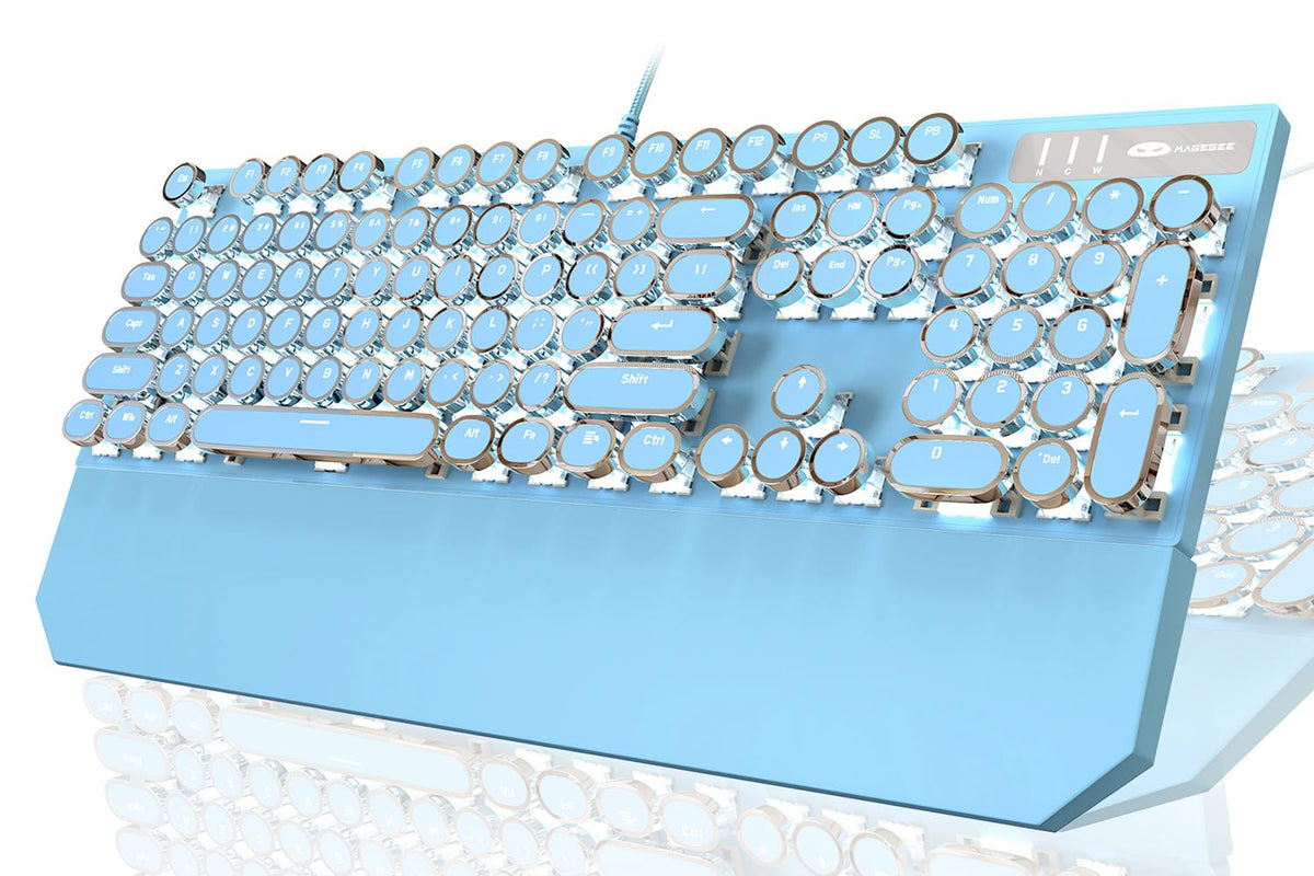 Camiysn Retro Punk Typewriter Style Mechanical Gaming Keyboard