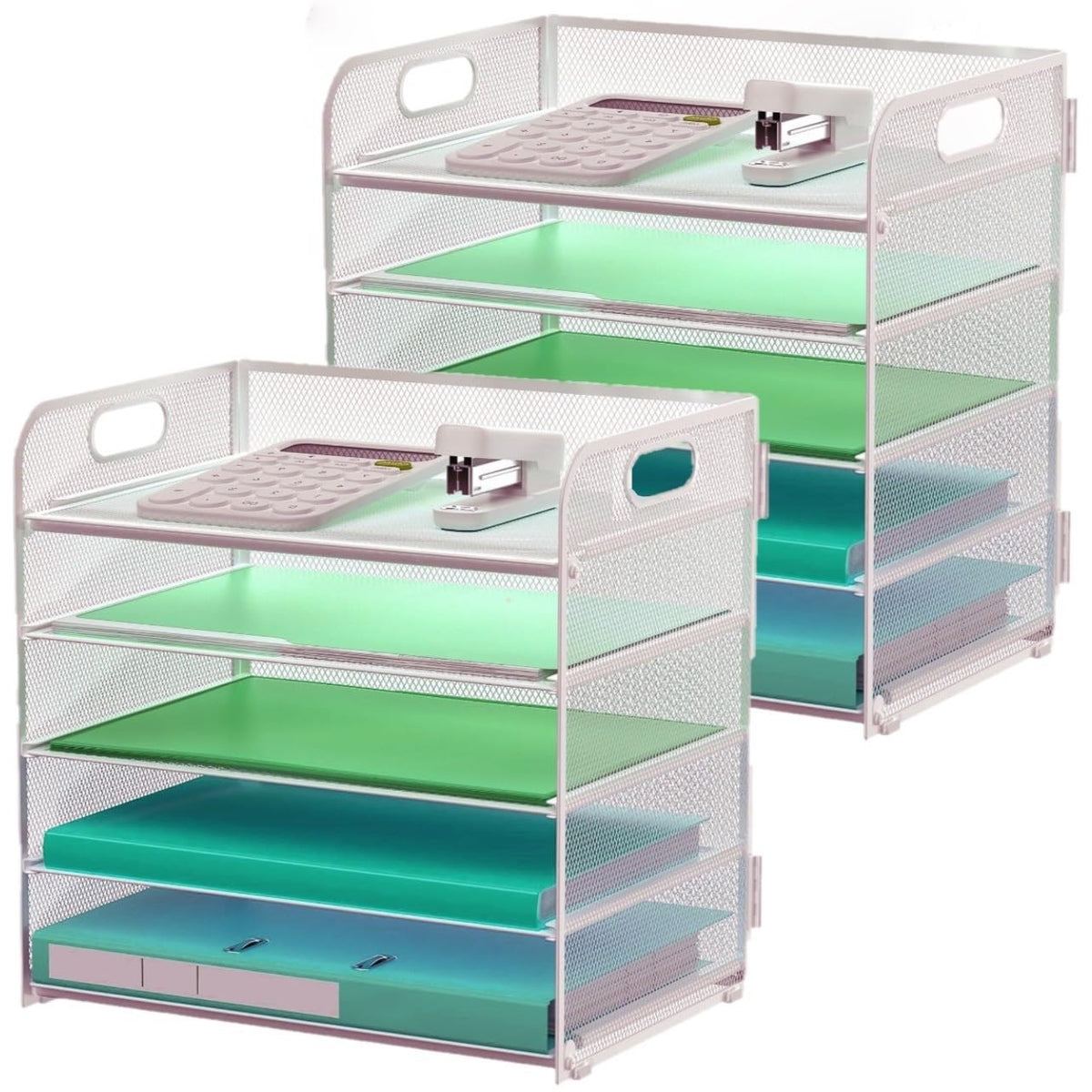 5-Tier Letter Tray Paper Organizer for Office Desk