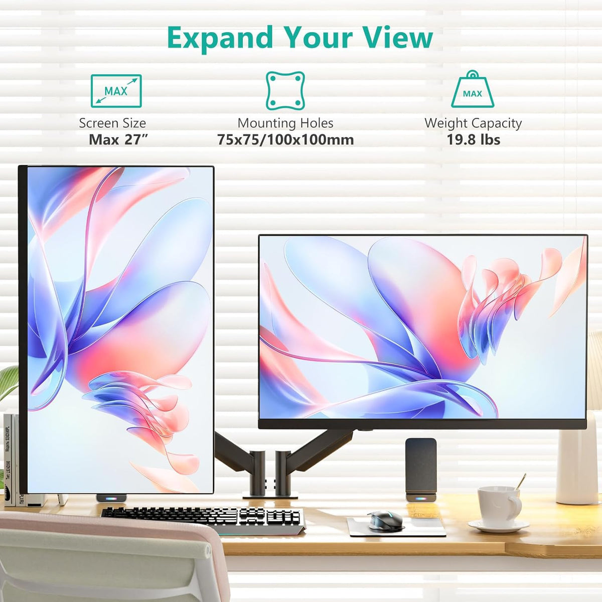 WALI Single/Dual/Triple/Quad Monitor Arm Mount Stand