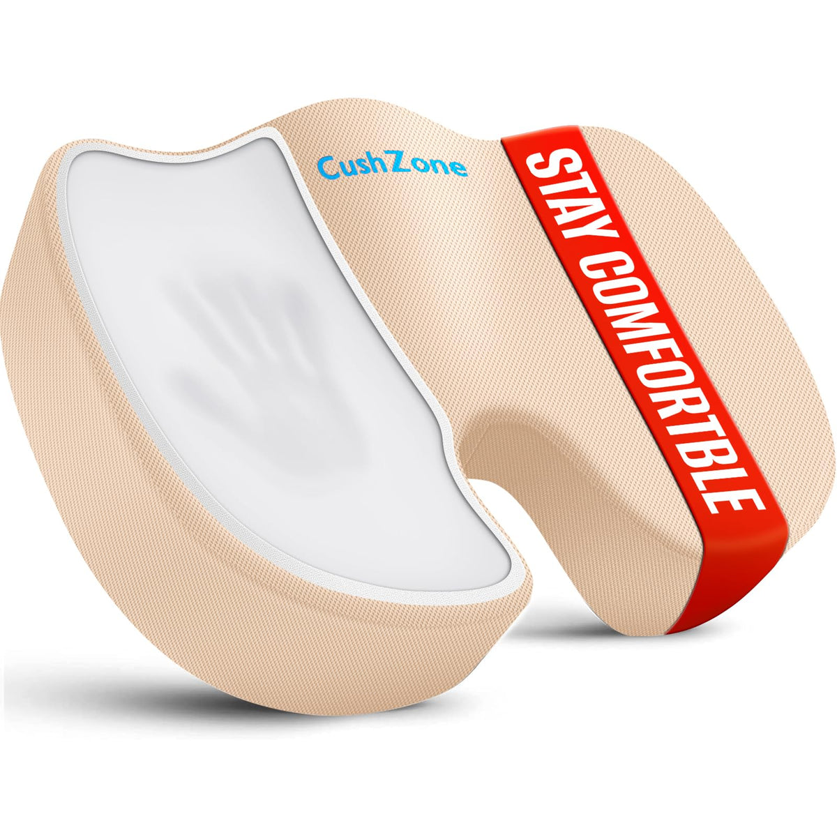 CushZone Memory Foam Seat Cushion for Office, Car & Wheelchair