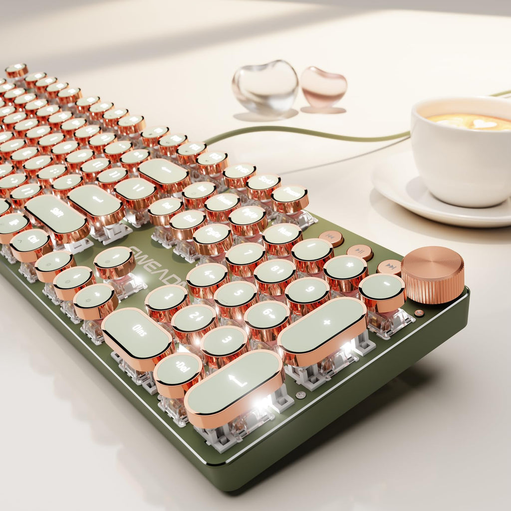SEUNKWANG EWEADN Typewriter Style Mechanical Gaming Keyboard Wired