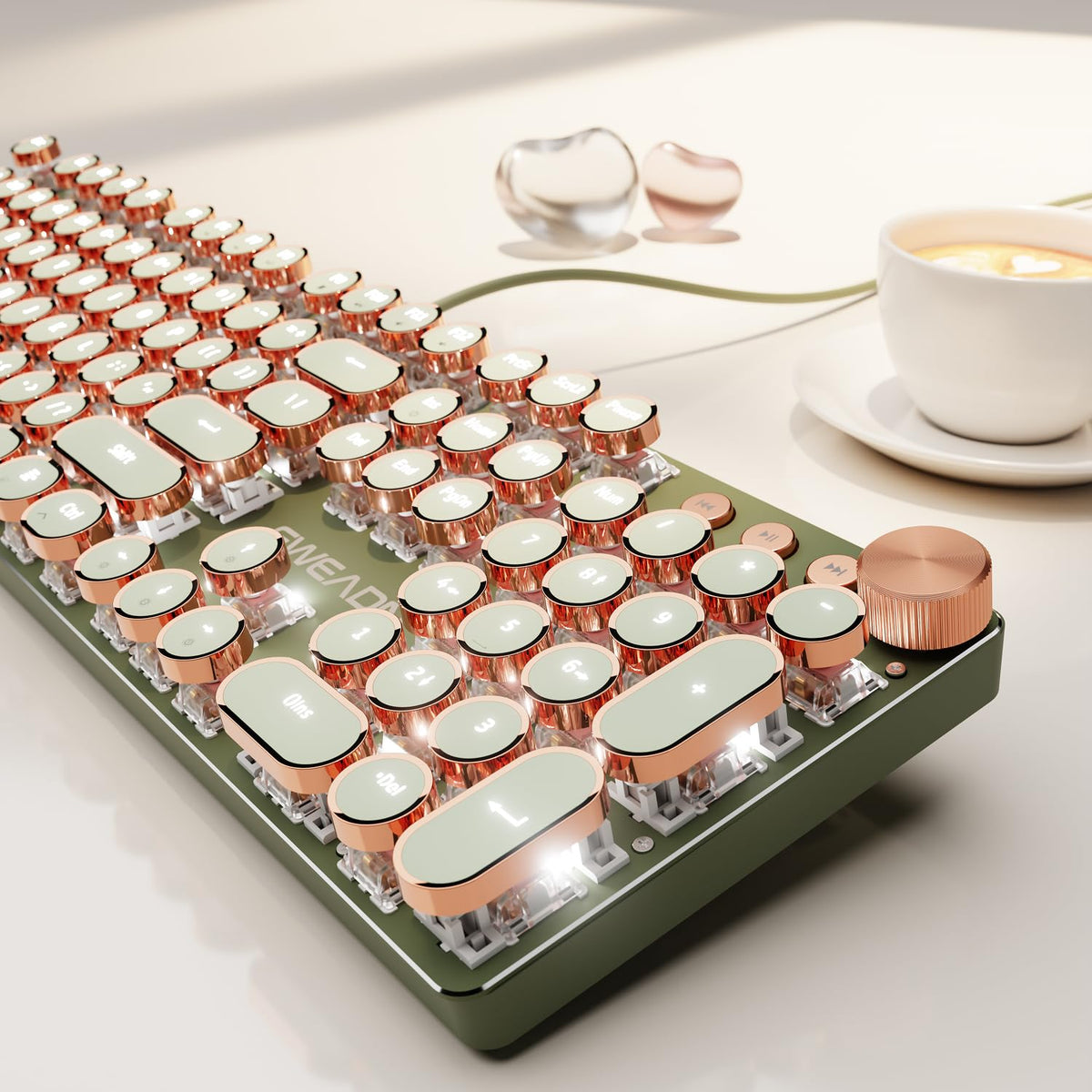 SEUNKWANG EWEADN Typewriter Style Mechanical Gaming Keyboard Wired