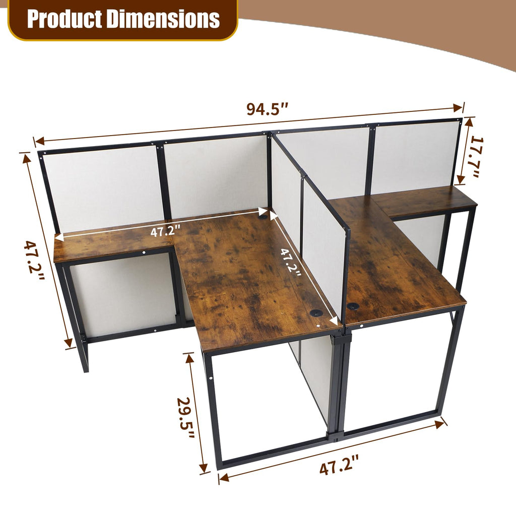 TooCust Cubicle Desk for Office Workstation Setup