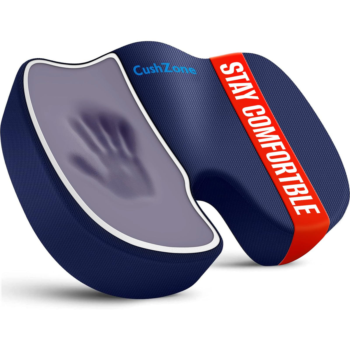 CushZone Memory Foam Seat Cushion for Office, Car & Wheelchair