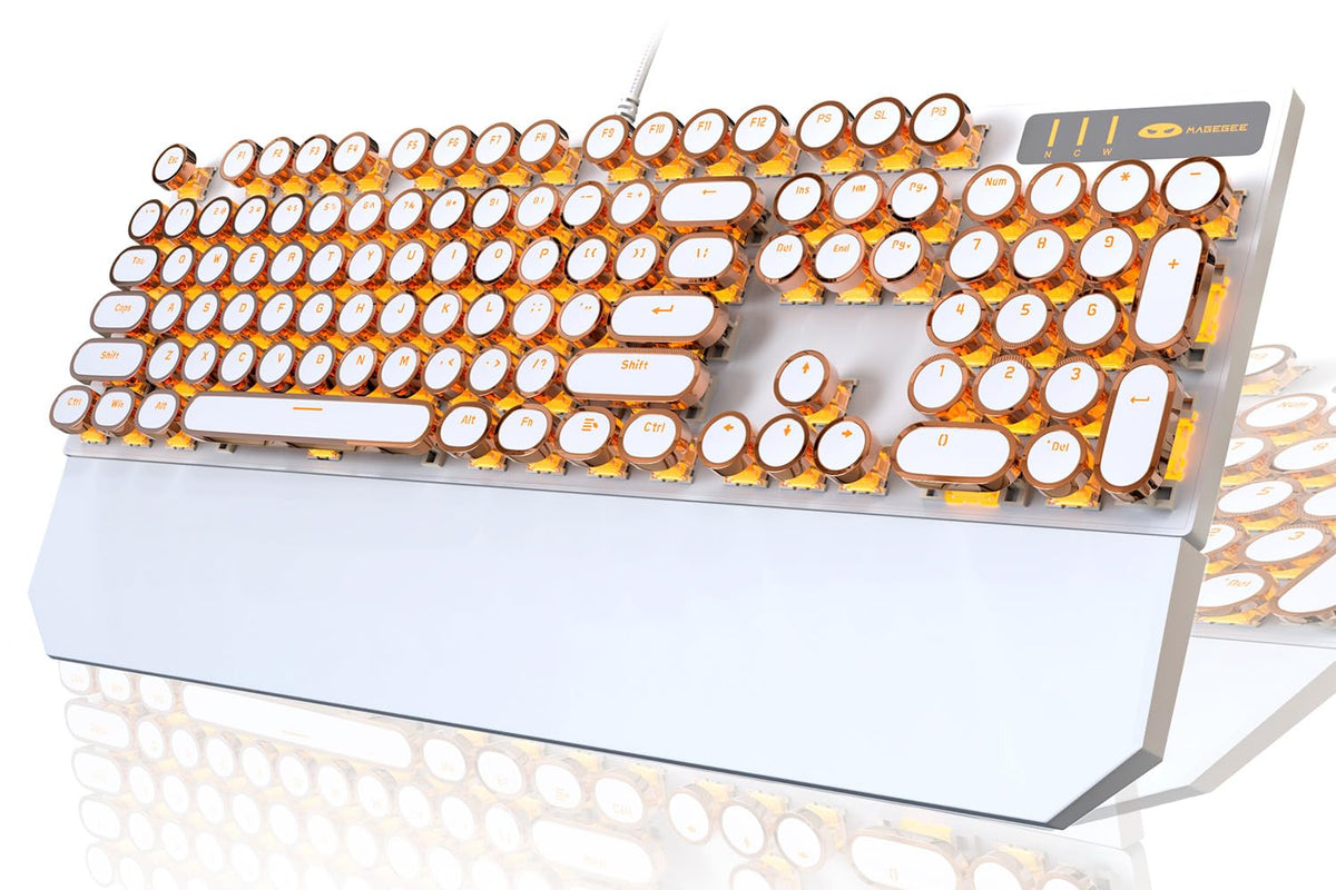 Camiysn Retro Punk Typewriter Style Mechanical Gaming Keyboard