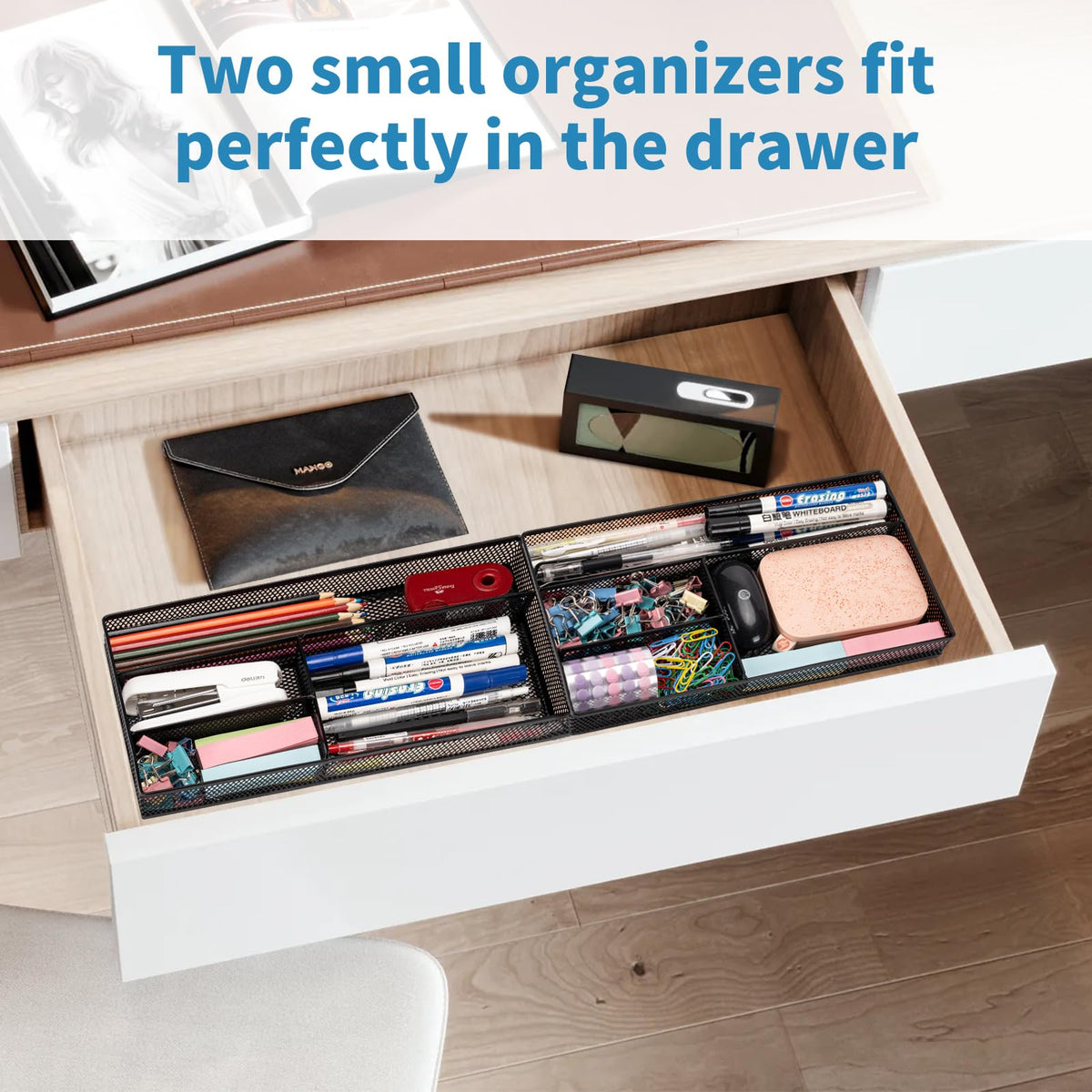 Shenee 7-Compartment Desk Drawer Organizer Tray
