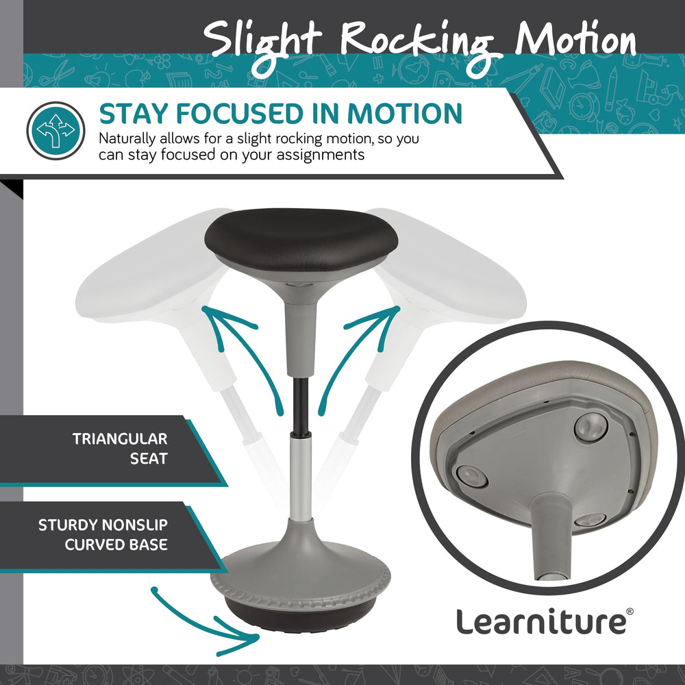 Learniture Adjustable Ergonomic Wobble Stool for Office