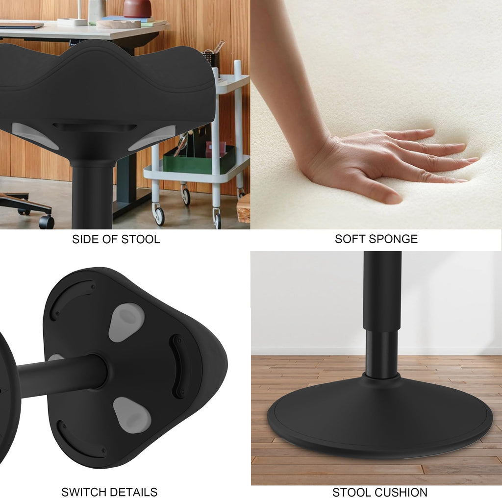 Yonsaeik Standing Stool, Adjustable Ergonomic Office Chair Standing Desk Chair