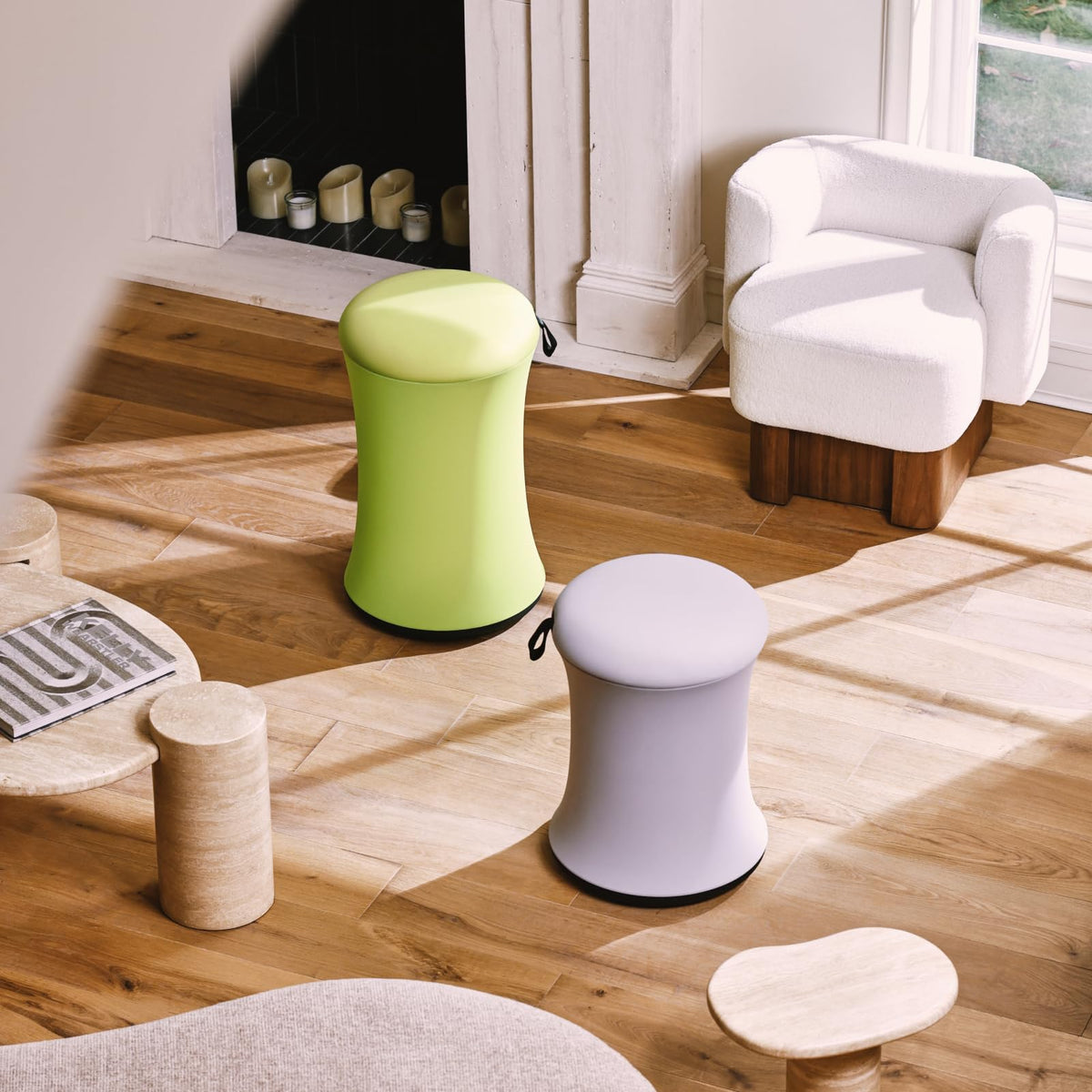 TopJob Boba Chair Stylish Active Wobble Stool, ADHD Chair, Improves Posture and Focus, Ergonomic with Height Adjustable Stool for Adults Children for Home Office, Study Room
