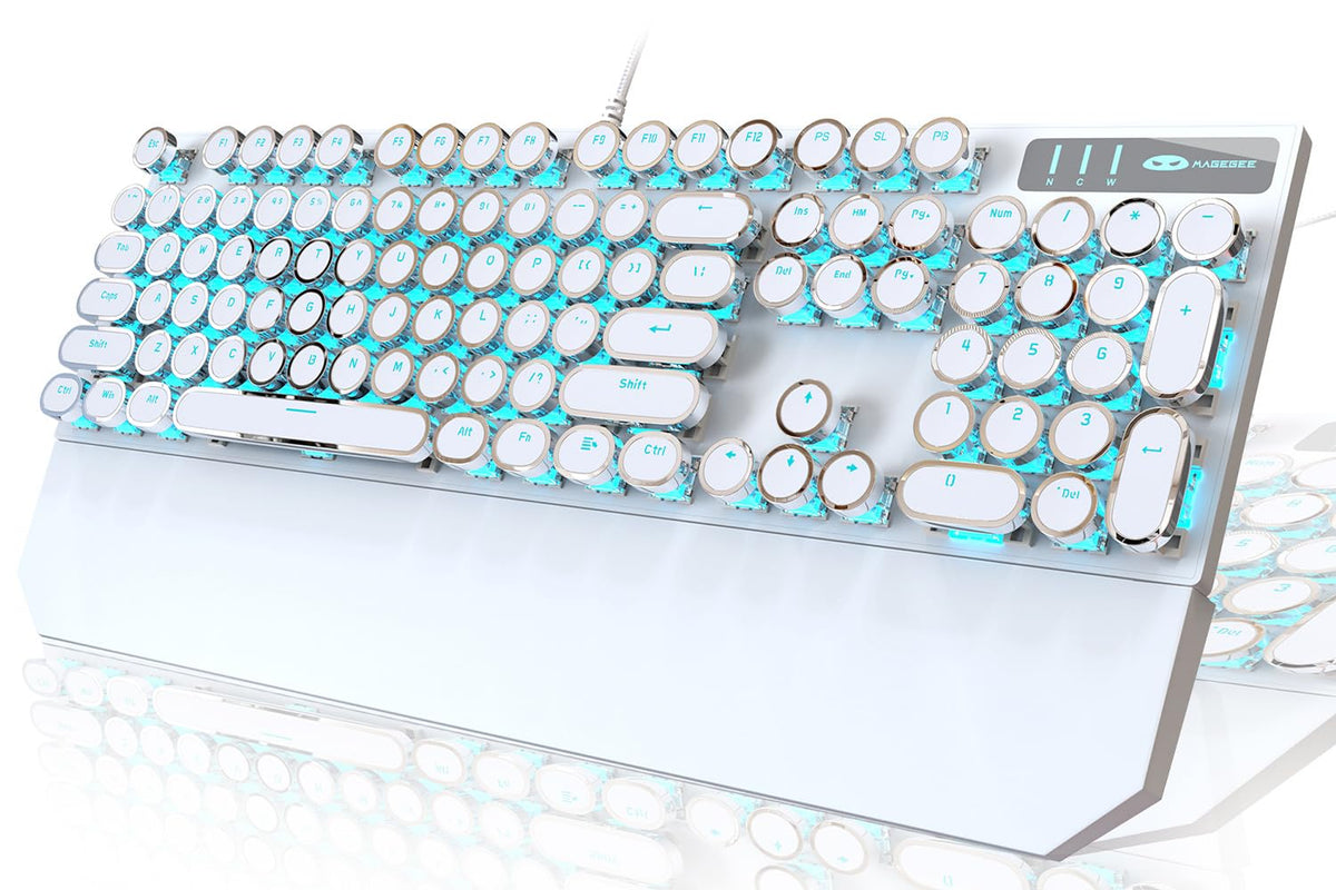 Camiysn Retro Punk Typewriter Style Mechanical Gaming Keyboard
