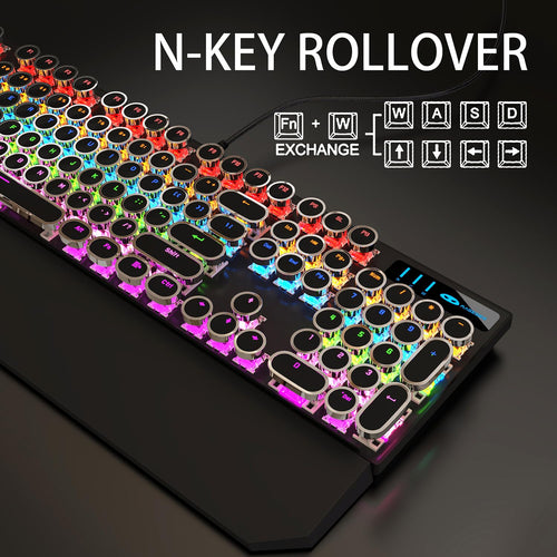Camiysn Retro Typewriter Mechanical Gaming Keyboard